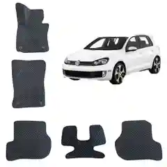 Черный автомобильные 3D-коврики EVA для Volkswagen Golf 6 / Фольксваген Гольф 6