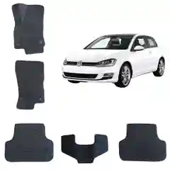 Черный автомобильные 3D-коврики EVA для Volkswagen Golf 7 / Фольксваген Гольф 7