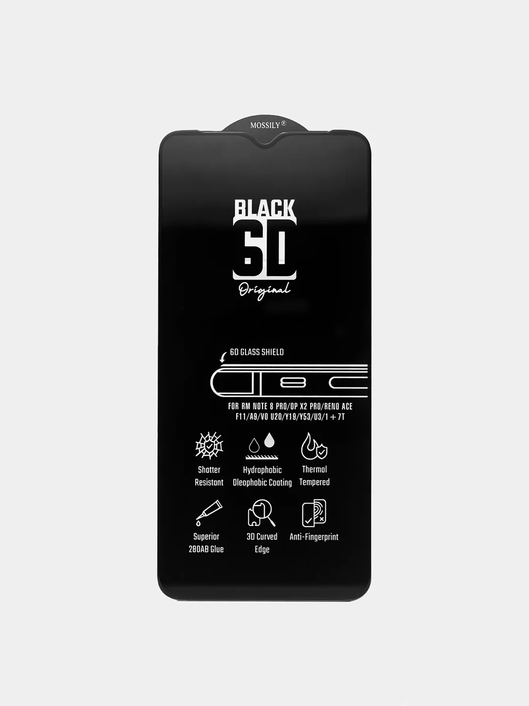 Cтекло Mossily 6D для Xiaomi Redmi Note 5/5 Pro/6 Pro/7/8/8T/8 Pro/9S/9 Pro/10/10 Pro
