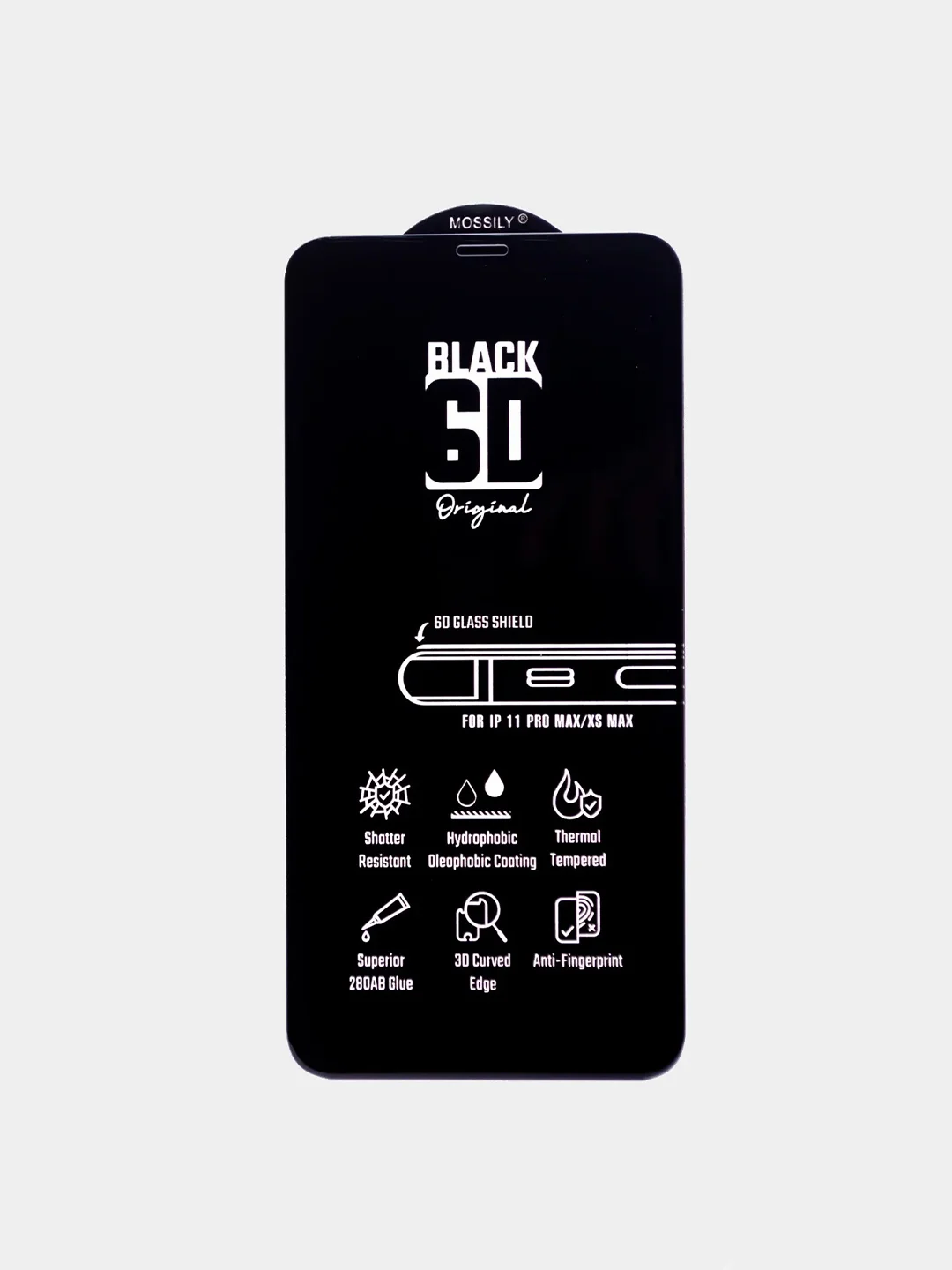 Cтекло Mossily 6D для iPhone X / XS / XS Max / XR / 11 / 11 Pro / 11 Pro Max