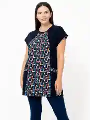 Темно-синий milena21 Туника с карманами