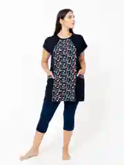 Синий milena21 Туника с карманами