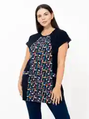 Синий milena21 Туника с карманами