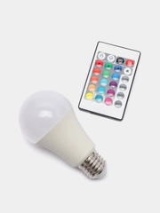 Цветная светодиодная лампа LED RGB с пультом