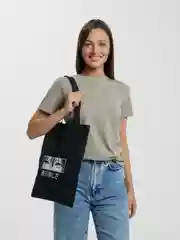 Угольный сумка-шоппер с принтом