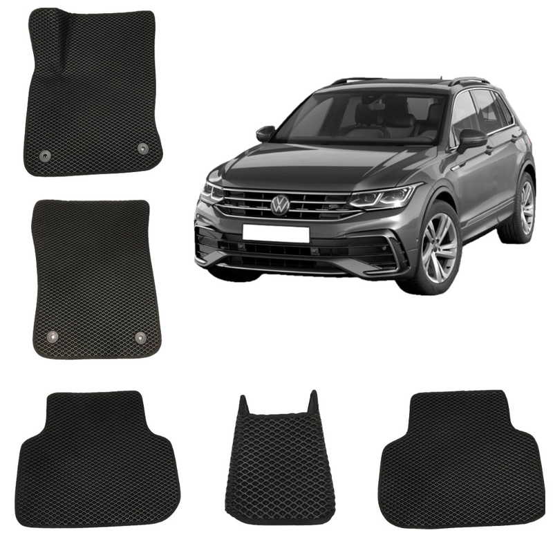 Автомобильные 3D-коврики EVA для Volkswagen Tiguan 2/ Фольксваген Тигуан 2 поколения