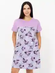 Розовый milena21 Туника "ADELINA ", домашнее платье, большие размеры