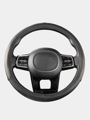 Оплетка на руль (чехол на руль) SKYWAY Art-6 M Черная экокожа S01102046