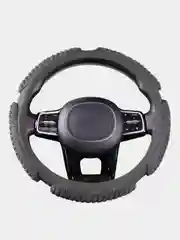 Оплетка на руль (чехол на руль) SKYWAY Sponge ribby 5 подушечек M Серая замша S01101028