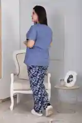 Голубой костюм женский большие размеры, Хоум Стайл, 2038КФ