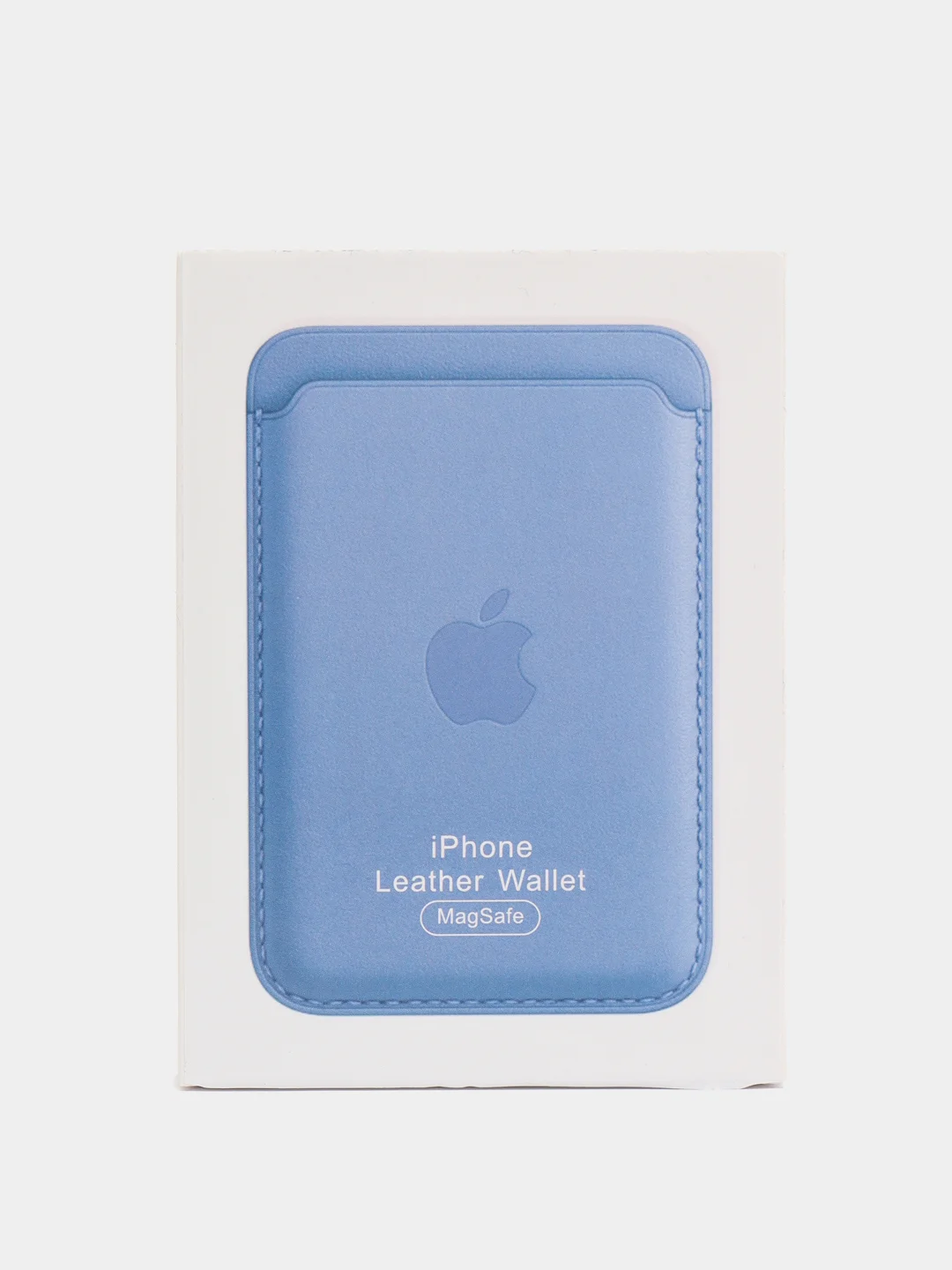 Небесно-голубой кошелёк для карт на магните MagSafe Leather Wallet