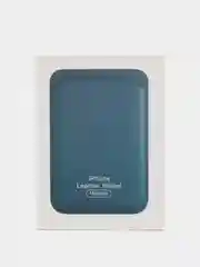 Синий кошелёк для карт на магните MagSafe Leather Wallet