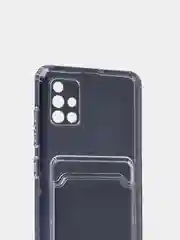 Чехол Samsung Galaxy A51 / Самсунг Галакси А51 с карманом для карт прозрачный