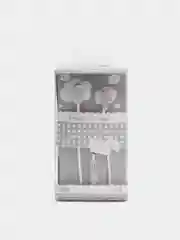 Серый наушники  L-2 с микрофоном,  вакуумные