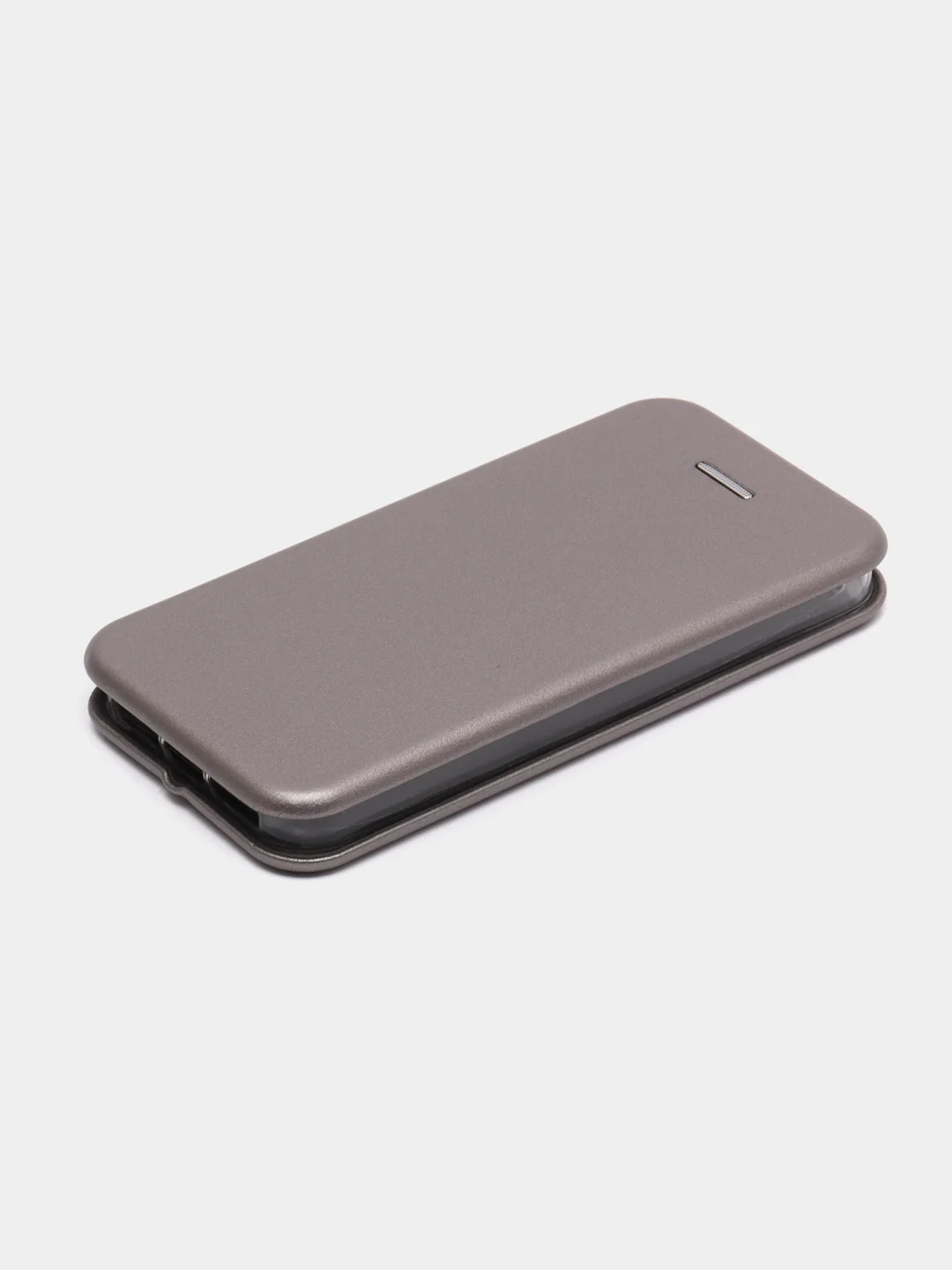 Серебряный чехол-книжка для iPhone 5, iPhone5S, iPhone SE, на магните