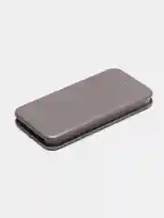 Серебряный чехол-книжка для iPhone 5, iPhone5S, iPhone SE, на магните