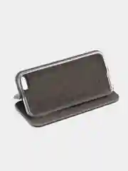 Серебряный чехол-книжка для iPhone 5, iPhone5S, iPhone SE, на магните