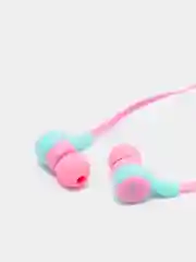 Розовый наушники с микрофоном вакуумные EE-62