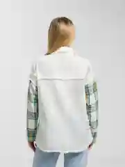 Белый рубашка джинсовая oversize