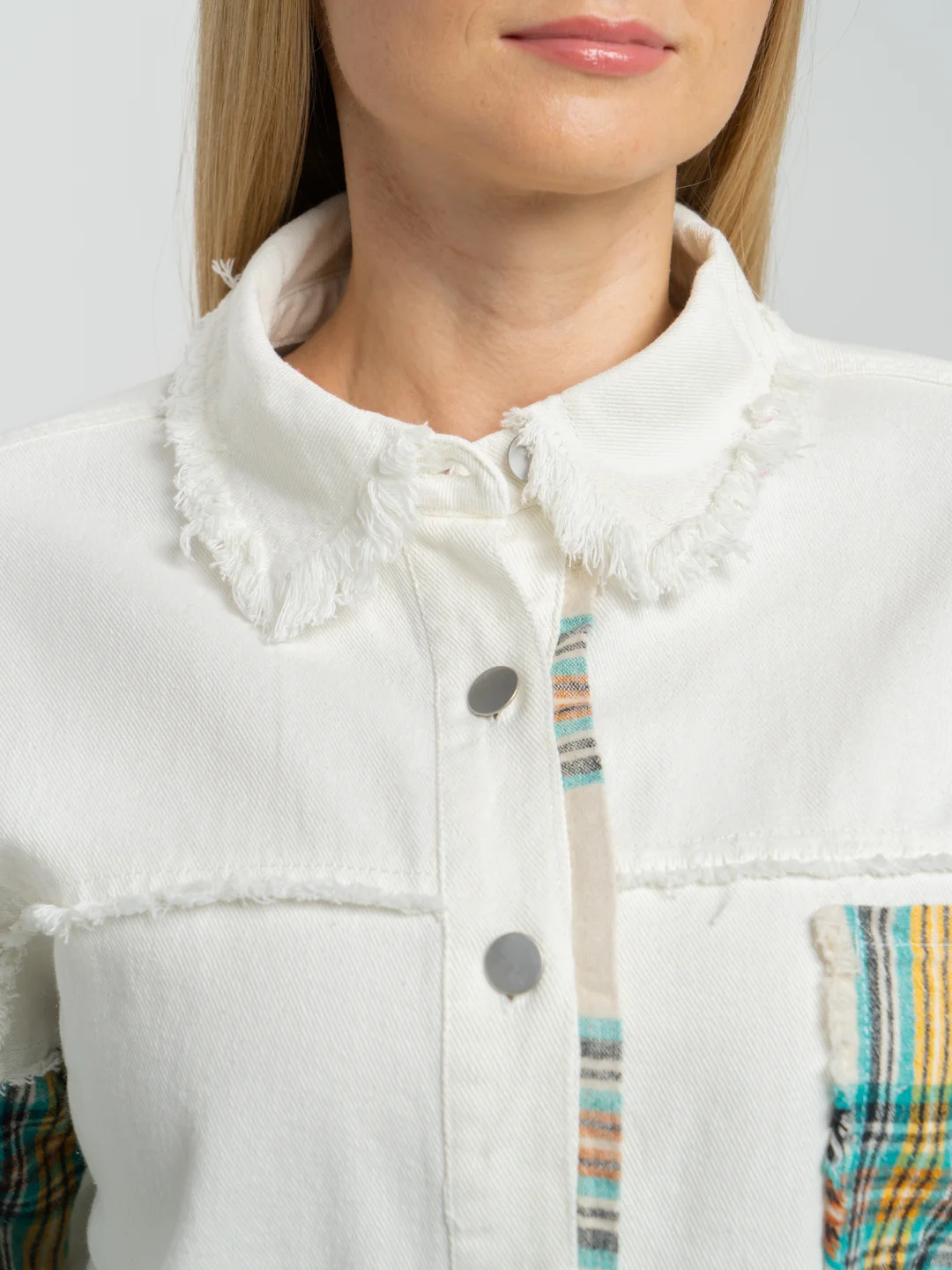 Белый рубашка джинсовая oversize