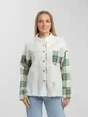Белый рубашка джинсовая oversize