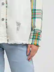 Белый рубашка джинсовая oversize