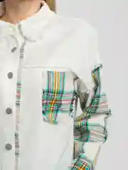 Белый рубашка джинсовая oversize