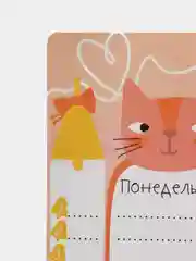 Расписание уроков "Котята. Персик", 30 х 40 см