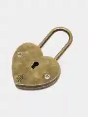Замок свадебный с ключом "Любовь", 4 х 6,5 см