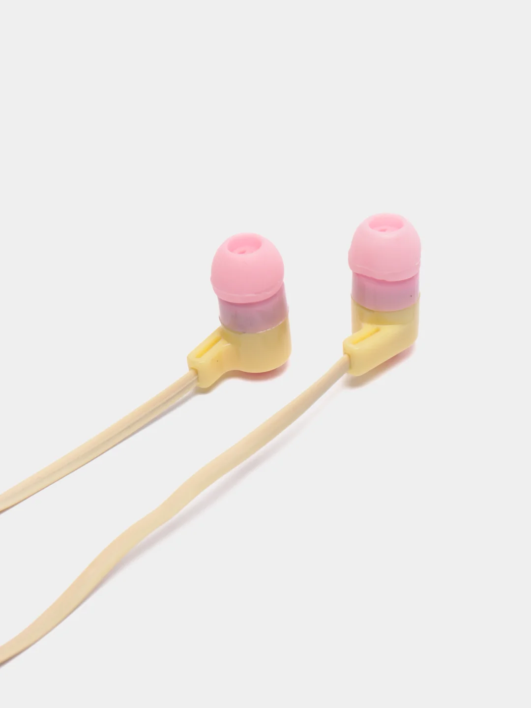 Желтый наушники вакуумные с микрофоном EE-25