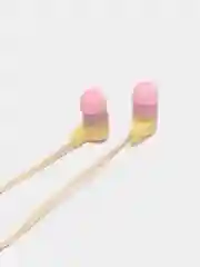 Желтый наушники вакуумные с микрофоном EE-25
