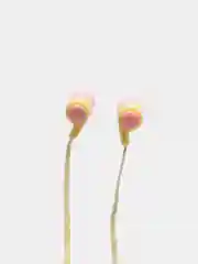 Желтый наушники вакуумные с микрофоном EE-25