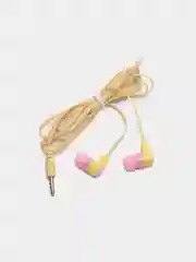 Желтый наушники вакуумные с микрофоном EE-25