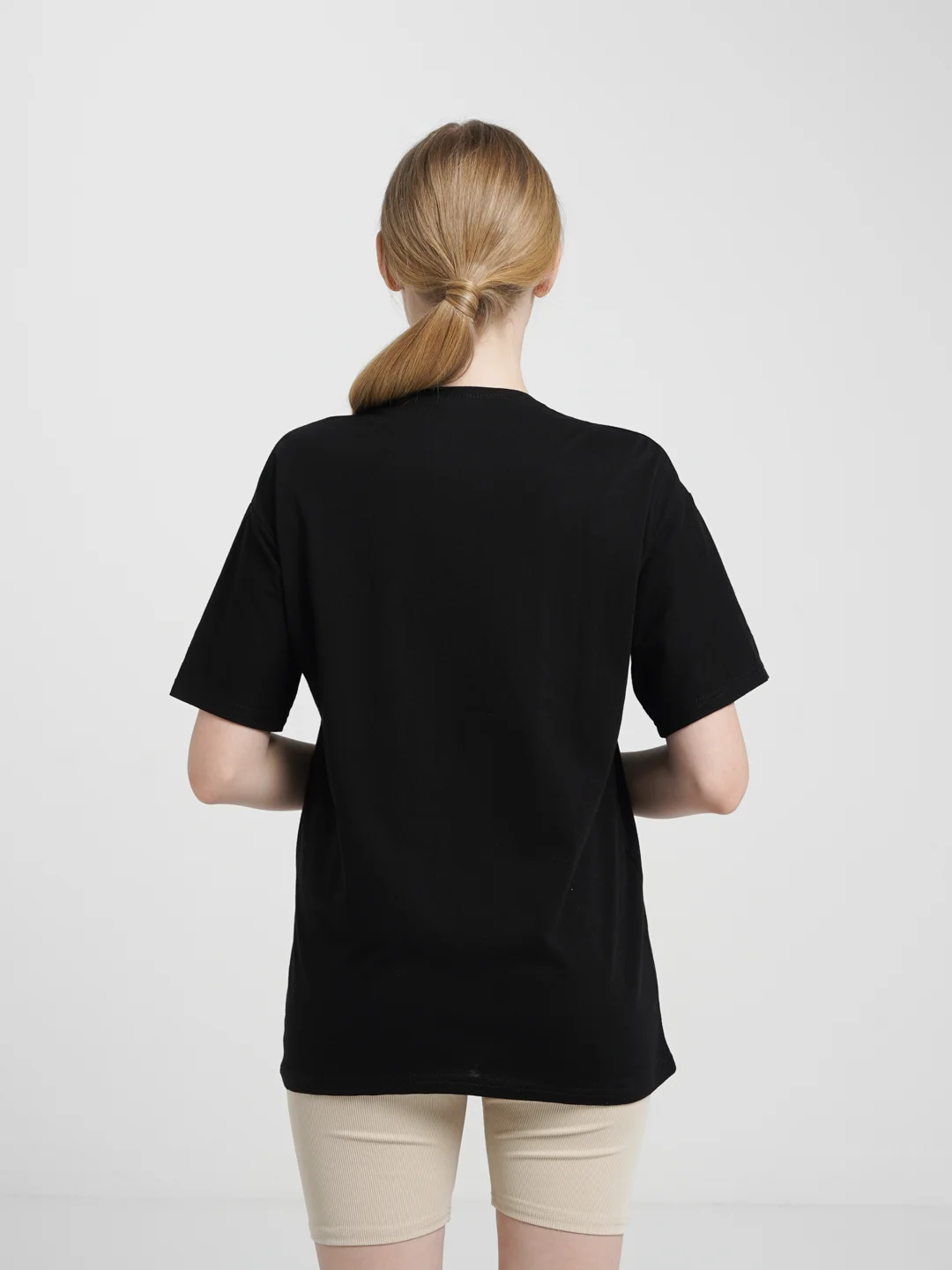 Черный футболка Oversize