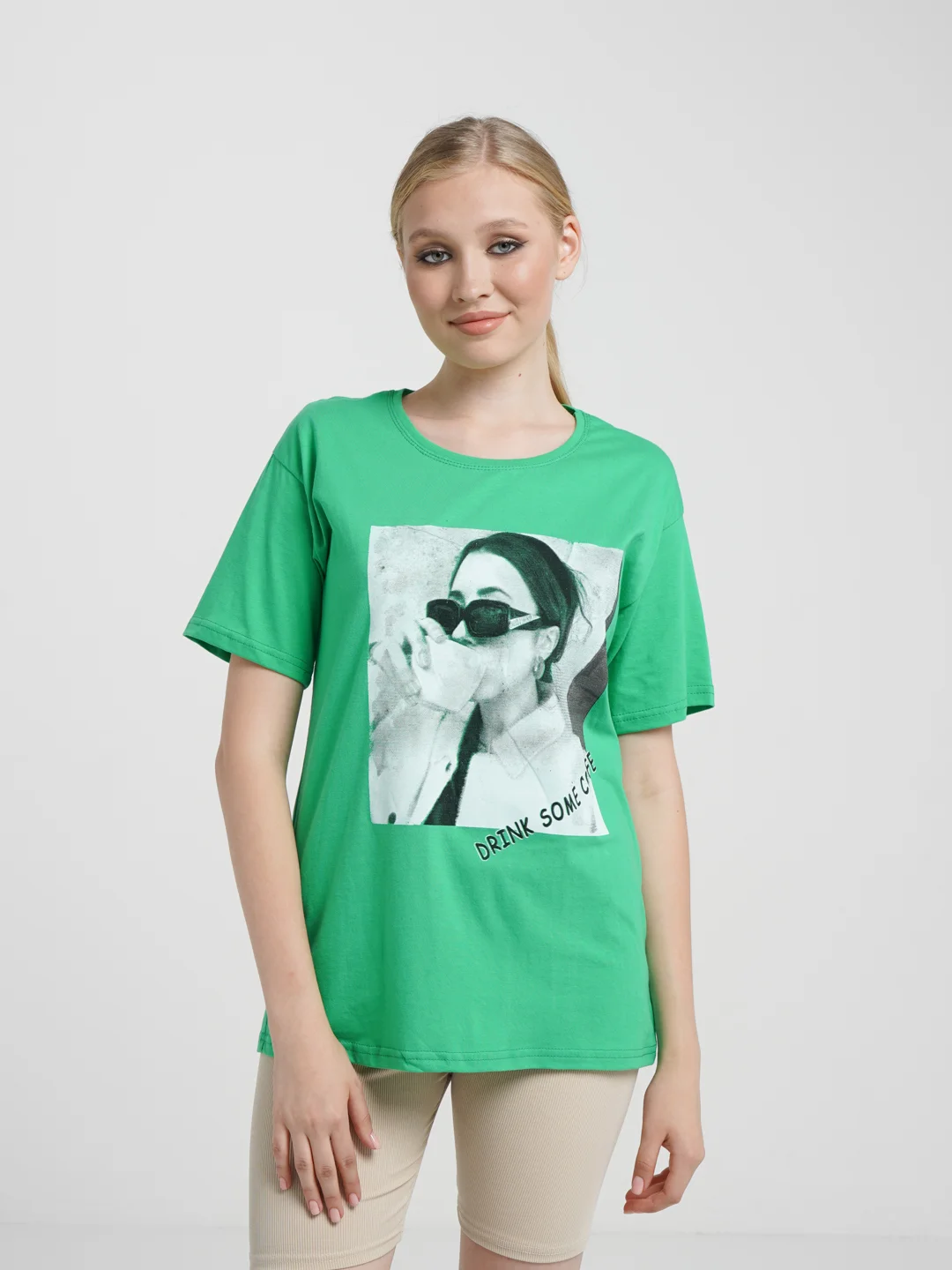 Салатовый футболка Oversize
