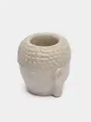 Коралловый меланж бетонное кашпо "Будда"