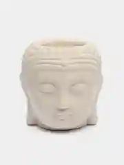Белый бетонное кашпо "Будда"