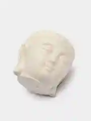 Белый бетонное кашпо "Будда"