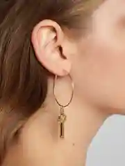 Золотой серьги-подвески с крестами