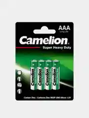 Батарейки солевые AAA Camelion R03P-BP4G Super Heavy Duty, 4 штуки