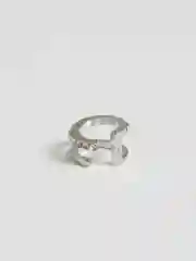 Серебряный серьга-кафф со стразами