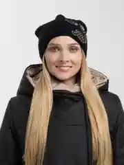 Черный шапка женская зимняя
