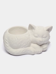 Подсвечник "Кошка" из гипса