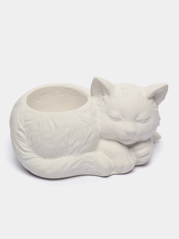 Подсвечник "Кошка" из гипса