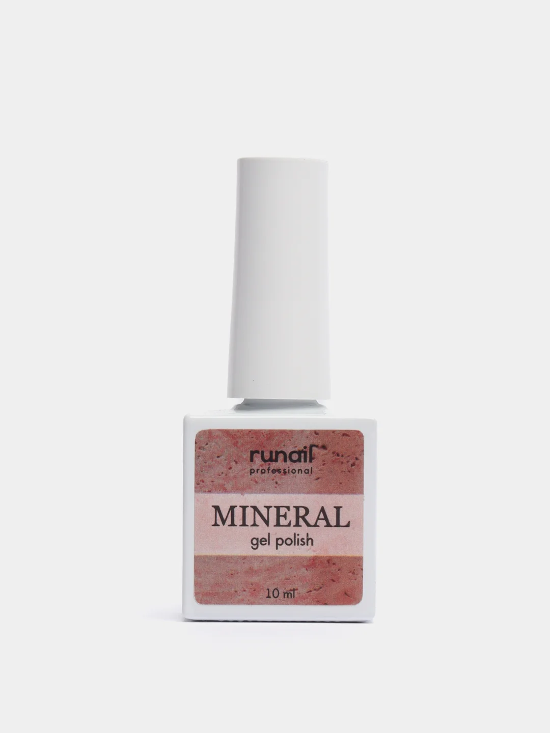 Коралловый меланж гель лак Runail Professional "Mineral", с текстурой природного камня