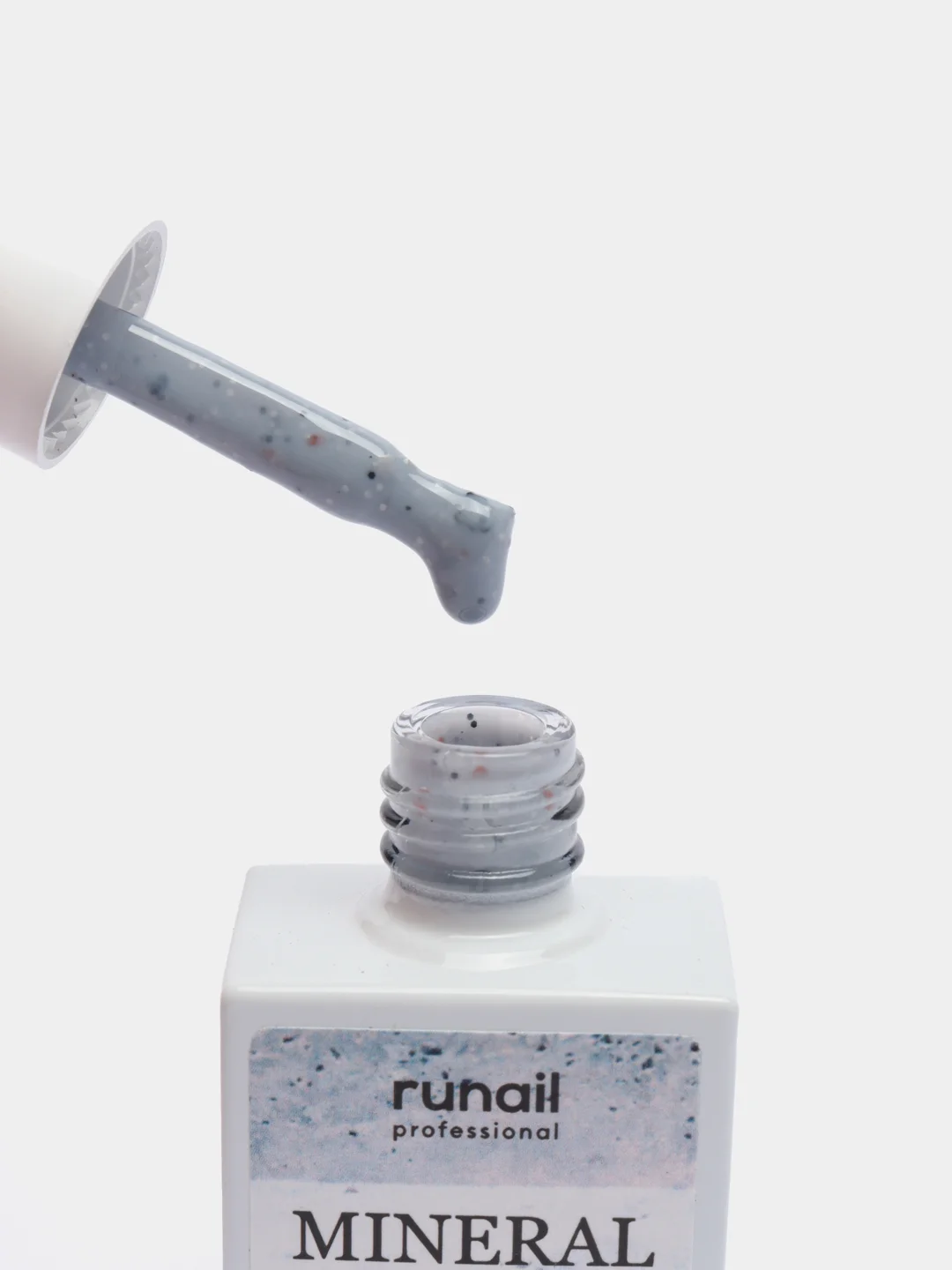 Ледяной гель лак Runail Professional "Mineral", с текстурой природного камня