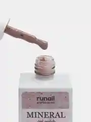 Бежевый меланж гель лак Runail Professional "Mineral", с текстурой природного камня