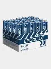 Батарейки щелочные AA Ergolux Alkaline LR6 BP20, 20штук