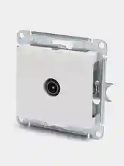 Розетка телевизионная GLOSSA одиночная в рамку, 1 дБ, белая, GSL000191