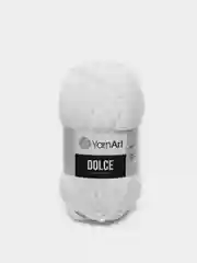Белый пряжа YarnArt Dolce плюшевая, микрополиэстер, 100 г, 120 м